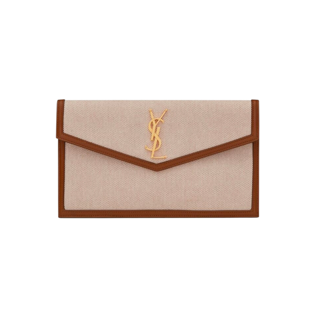 SAINT LAURENT UPTOWN CANVAS CLUTCH