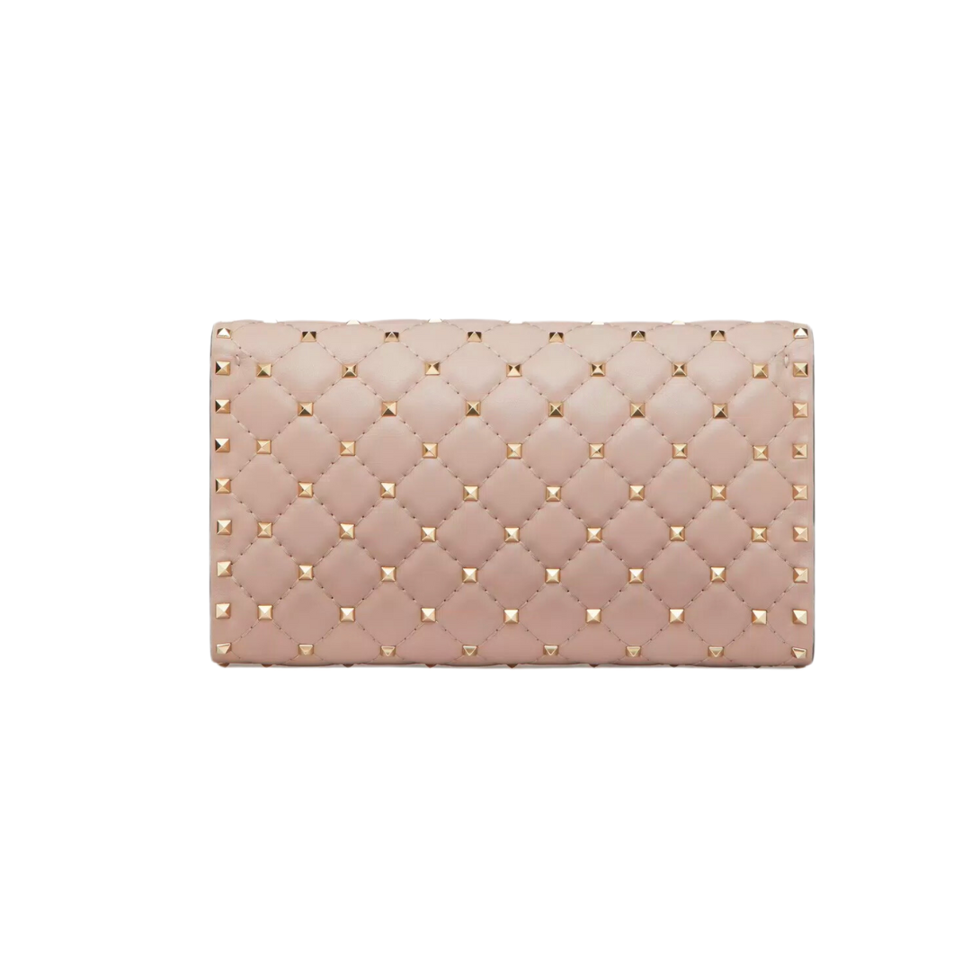 VALENTINO ROCKSTUD SPIKE SHOULDER BAG NUDE Front Row Style