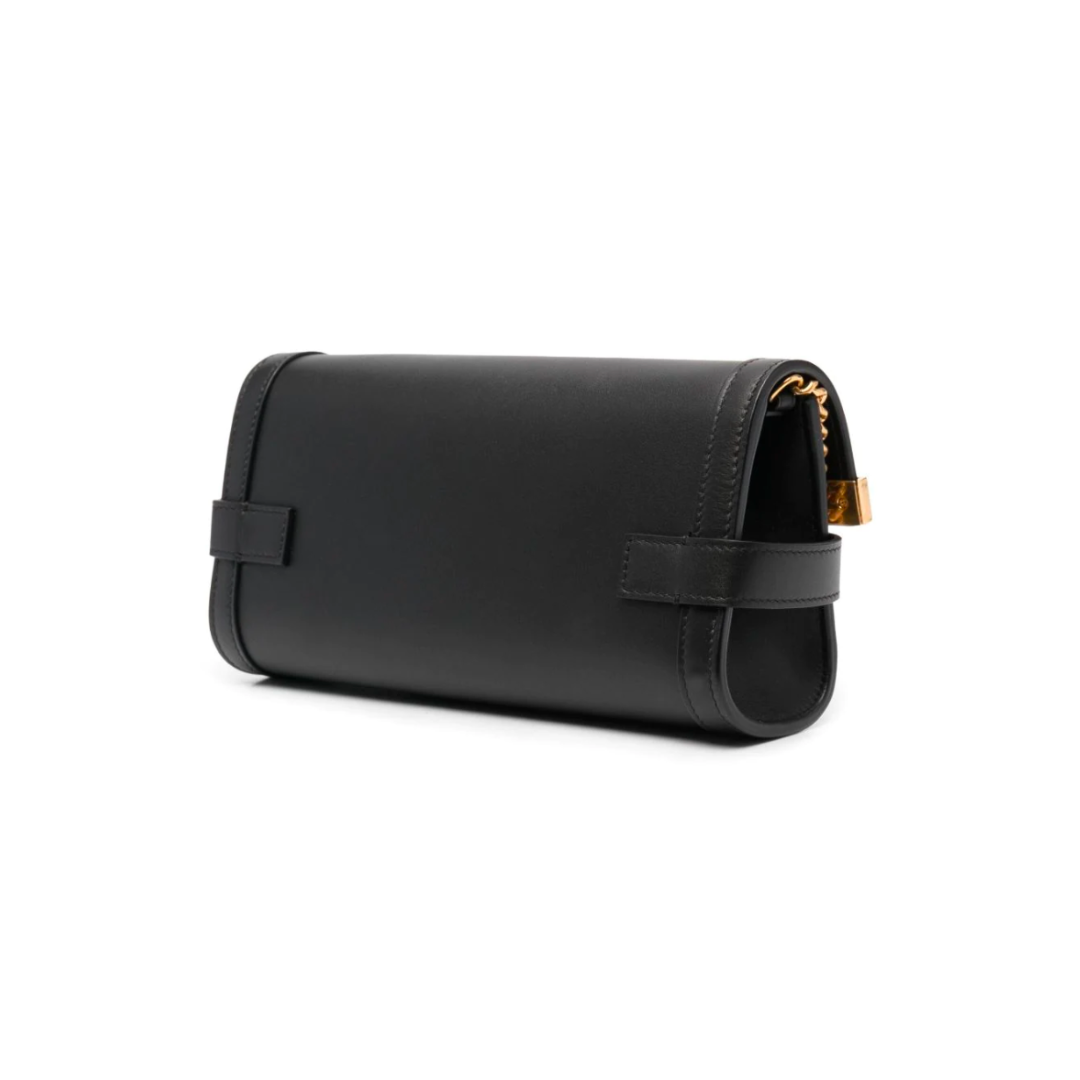 BALMAIN BBUZZ LEATHER CLUTCH BAG