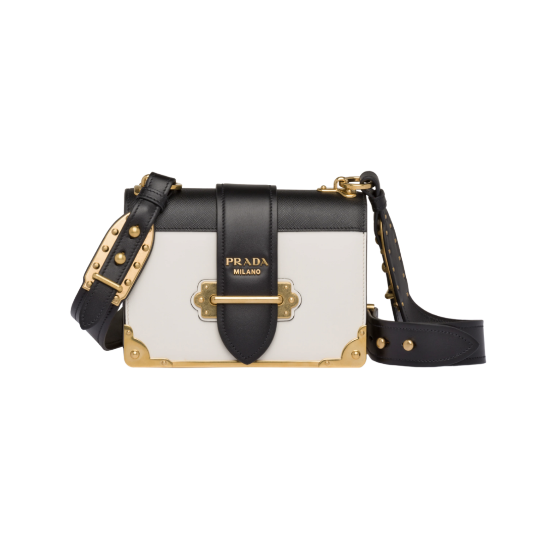 Prada cahier store bag price