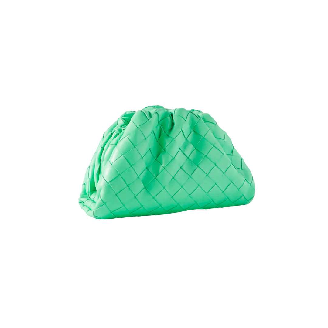 BOTTEGA VENETA MINI WOVEN CLUTCH (MINT)