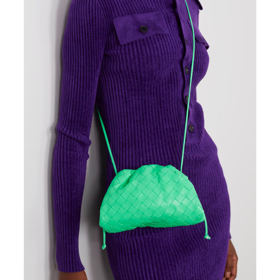 BOTTEGA VENETA MINI WOVEN CLUTCH (MINT)