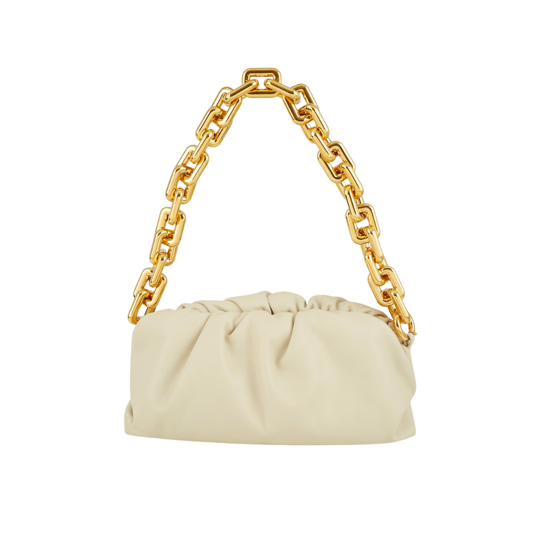 BOTTEGA VENETA CHAIN POUCH BAG (WHITE)