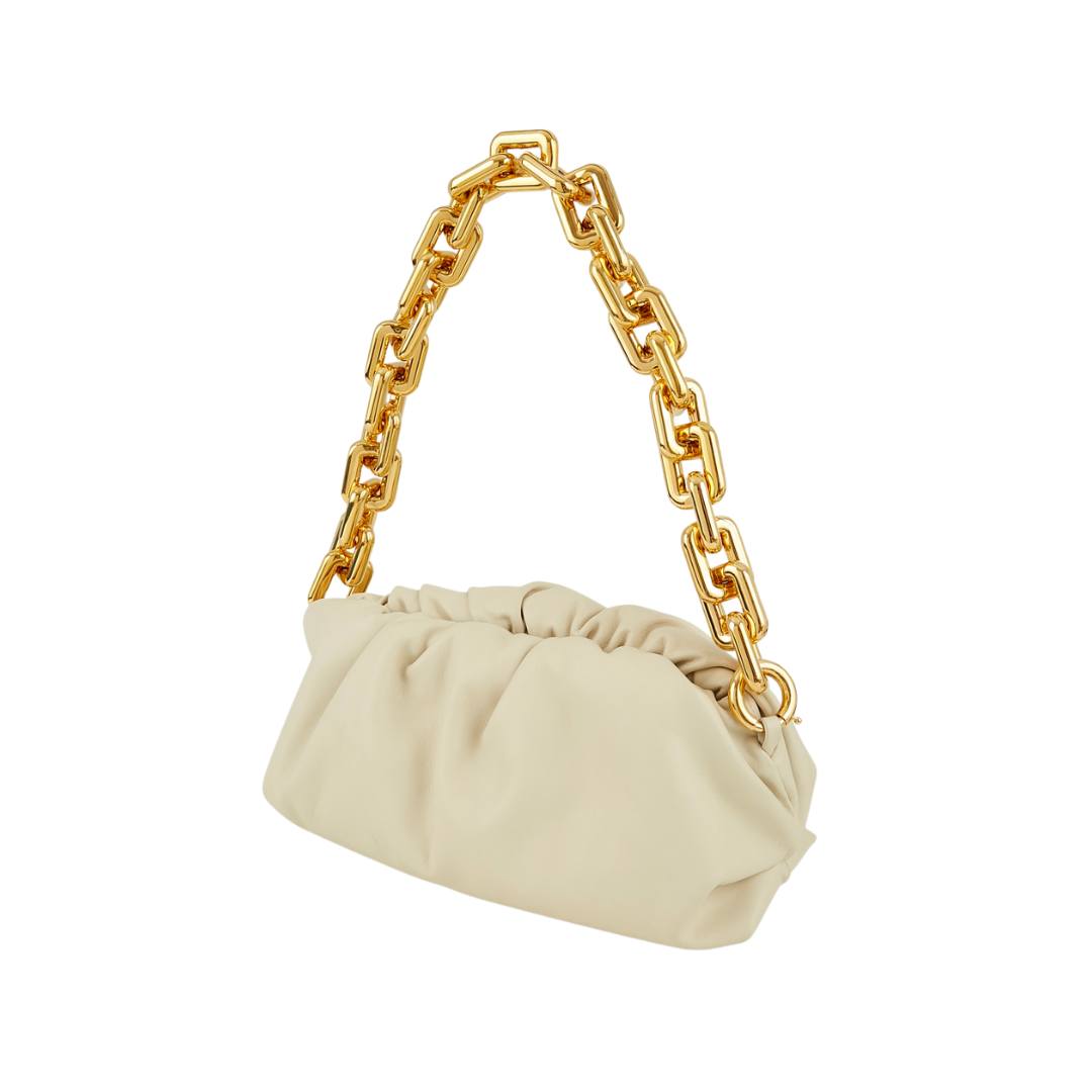 BOTTEGA VENETA CHAIN POUCH BAG (WHITE)