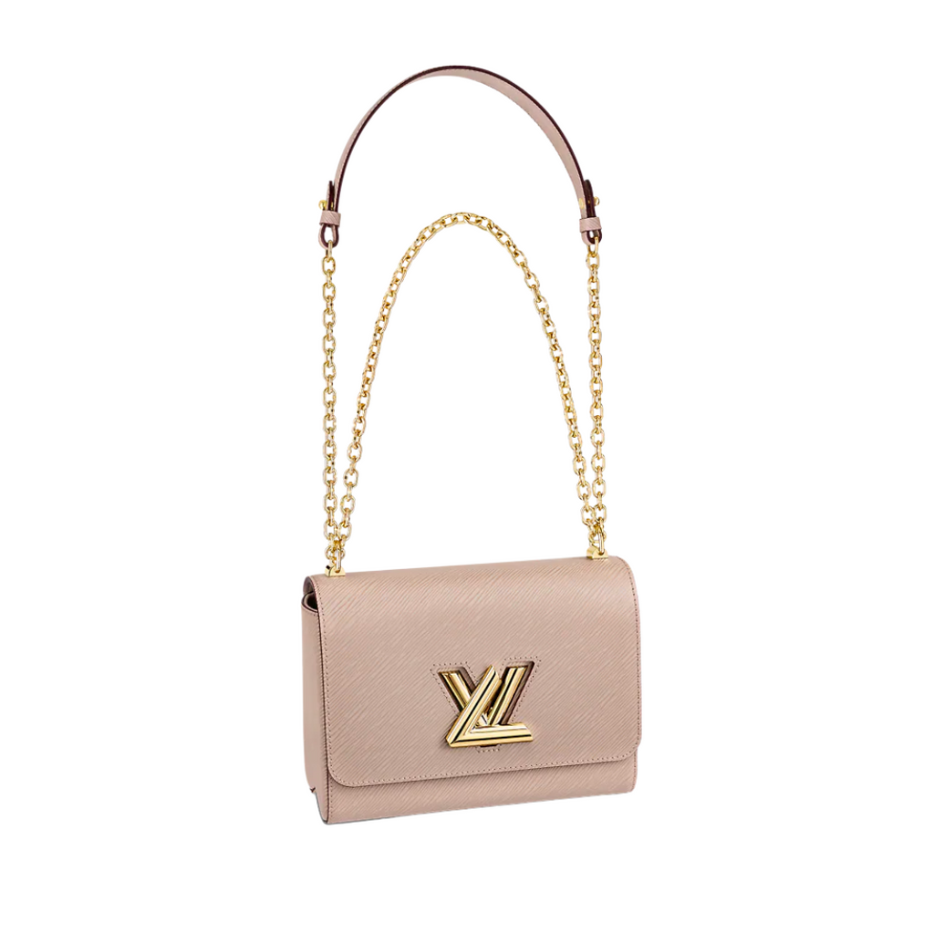 LOUIS VUITTON TWIST PM CHAIN BAG (GALET GREY) – Front Row Style