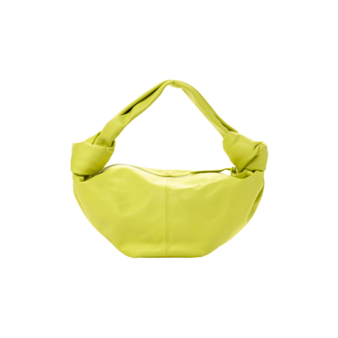 BOTTEGA VENETA MINI KNOTTED LEATHER TOTE (KIWI)
