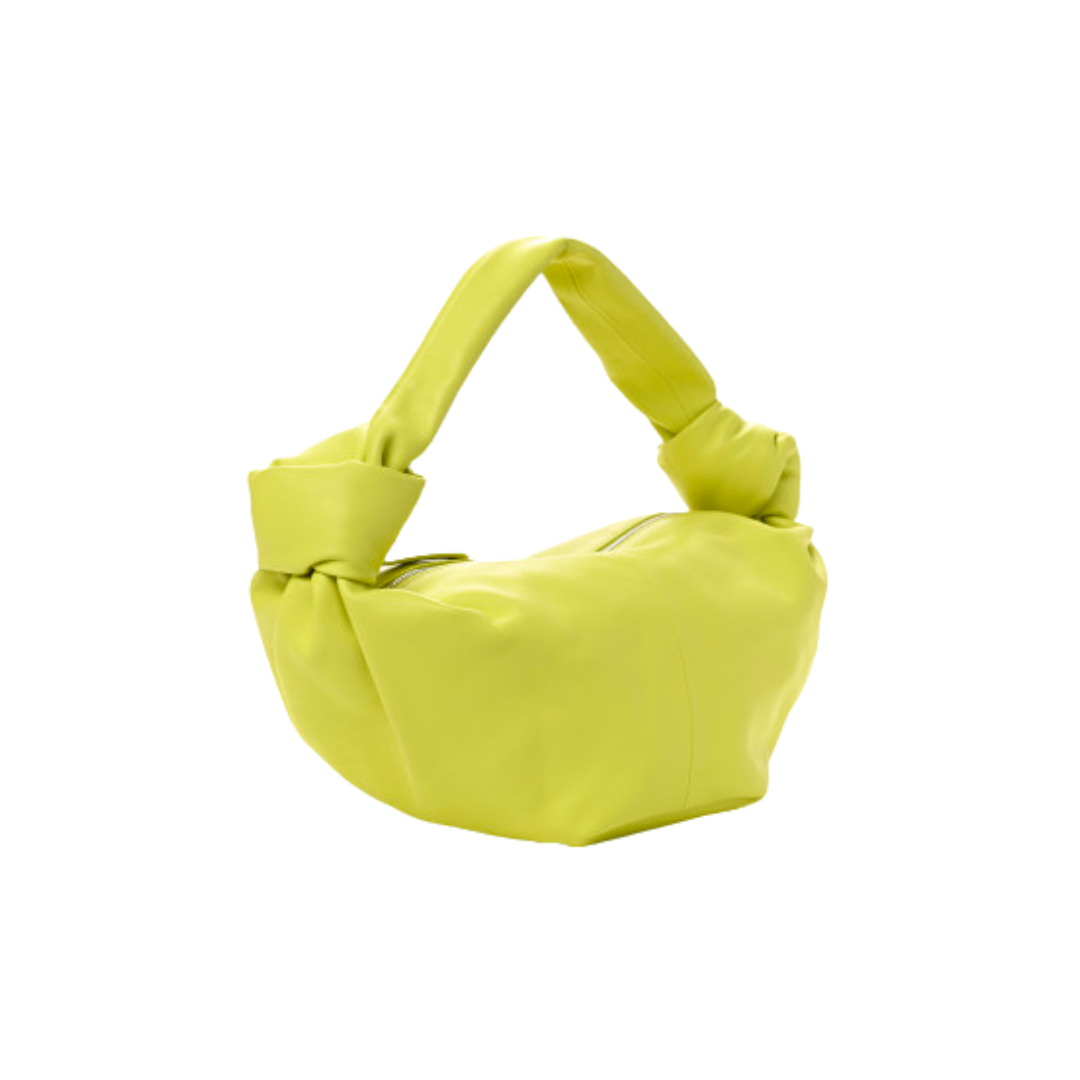 BOTTEGA VENETA MINI KNOTTED LEATHER TOTE (KIWI)