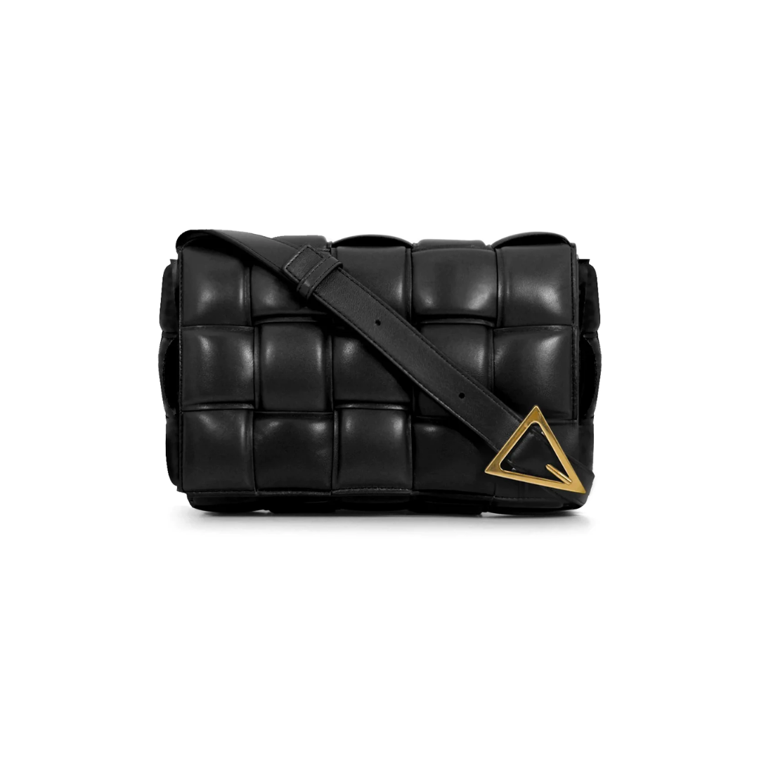 BOTTEGA VENETA BLACK PADDED CASSETTE BAG | Front Row Style