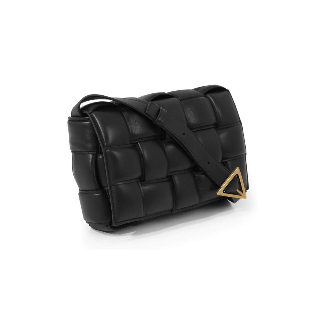 BOTTEGA VENETA BLACK PADDED CASSETTE BAG