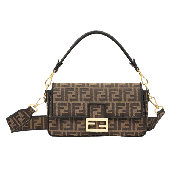 FENDI BAGUETTE JACQUARD FF FABRIC BAG