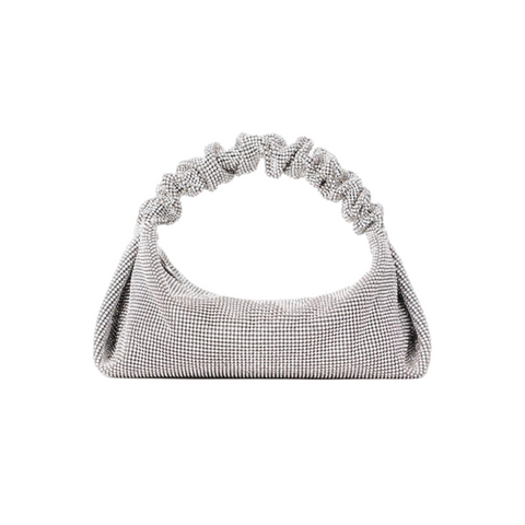 ALEXANDER WANG CRYSTAL MESH SCRUNCHIE BAG