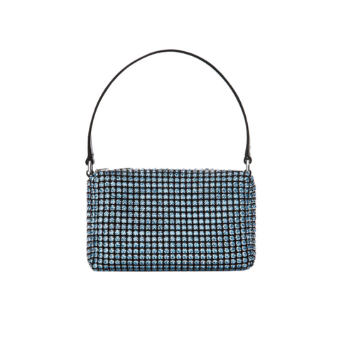 ALEXANDER WANG HEIRESS BAG IN CRYSTAL MESH (BLUE)