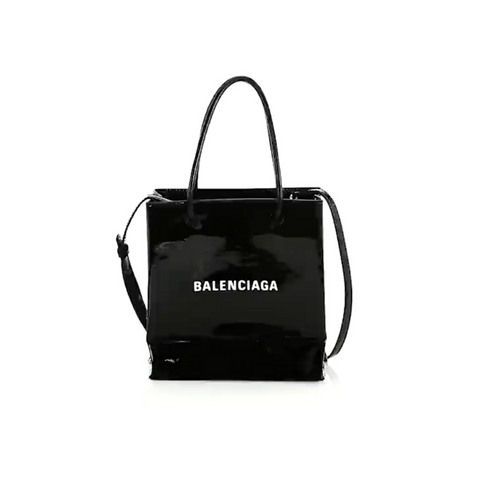 BALENCIAGA EXTRA-SMALL PATENT LEATHER SHOPPER