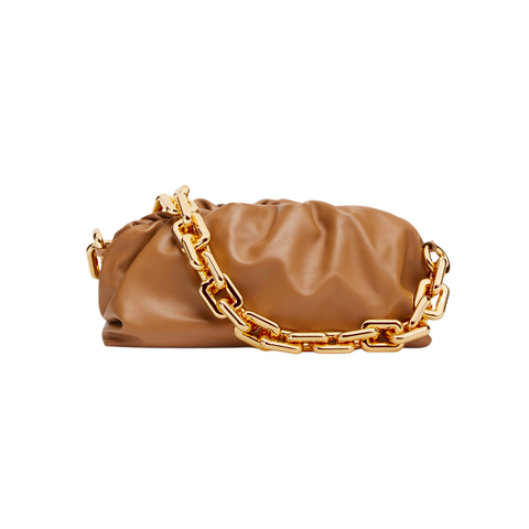 BOTTEGA VENETA CHAIN POUCH BAG (TEAK)