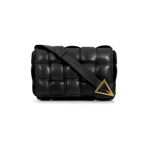 BOTTEGA VENETA BLACK PADDED CASSETTE BAG