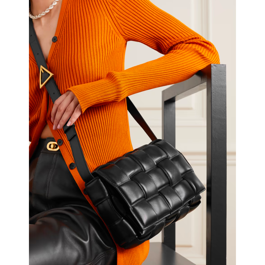 BOTTEGA VENETA BLACK PADDED CASSETTE BAG